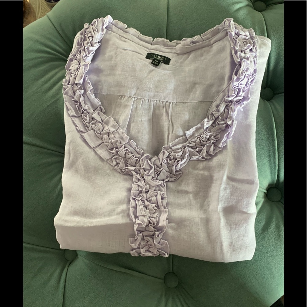 Ruffled Linen Shirt